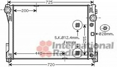VAN WEZEL 30002452 -  Радиатор, охлаждение двигателя